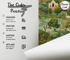 Mughal Garden Landscape Wallpaper: Vintage Botanical Peel and Stick Wall Mural - View 6
