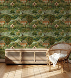 Mughal Garden Landscape Wallpaper: Vintage Botanical Peel and Stick Wall Mural - View 2