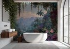 Tropical Jungle Landscape Wallpaper: Peel and Stick Wall Mural - View 4