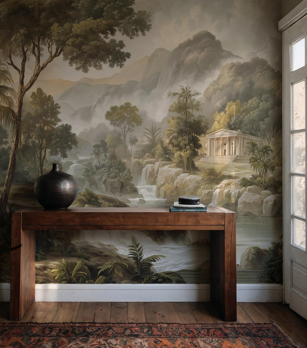 Romantic Classical Landscape Wallpaper: Peel and Stick Wall Mural - View 3