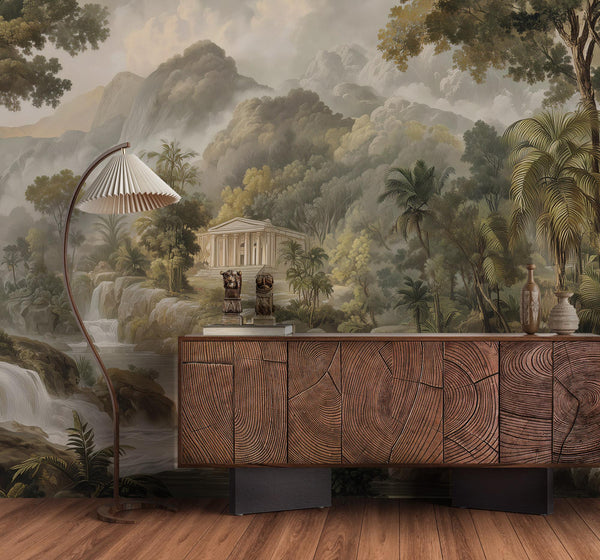 Romantic Classical Landscape Wallpaper: Peel and Stick Wall Mural