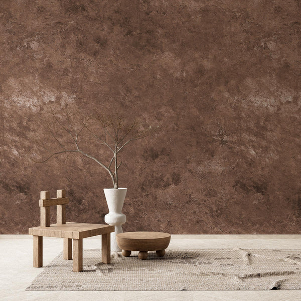 Brown Concrete Texture Wallpaper: Industrial Peel and Stick Wall Mural
