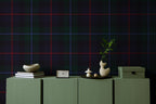 Dark Green Navy Tartan Plaid Wallpaper; Peel and Stick Wall Mural - View 3
