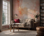 Blush Pink Wallpaper: Textured Peel and Stick Wall Mural - View 3