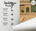 Vintage Garden Landscape Wallpaper; Classical Scenic Peel and Stick Wall Mural - View 5