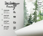 Forest Mountain Wallpaper: Kids Room Peel & Stick Wall Mural - View 4