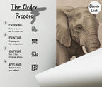 Vintage Safari Jungle Animals Wallpaper: Tropical Peel and Stick Wall Mural - View 5