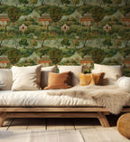 Mughal Garden Landscape Wallpaper: Vintage Botanical Peel and Stick Wall Mural - View 4