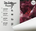 Moody Peony Floral Wallpaper: Dark Vintage Flower, Botanical Peel and Stick Wall Mural - View 5