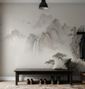 Asian Ink Wash Mountain Wallpaper: Peel and Stick Wall Mural