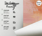 Blush Pink Wallpaper: Textured Peel and Stick Wall Mural - View 9