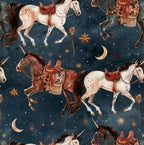 Unicorn Horse Kids Wallpaper with Stars and Moon: Peel and Stick Wall Mural - View 6