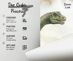 Dinosaur Nursery Wallpaper: Mountain Landscape Peel and Stick Wall Mural - View 5