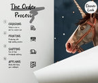 Unicorn Horse Kids Wallpaper with Stars and Moon: Peel and Stick Wall Mural - View 5