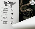 Dark Floral Snake Wallpaper: Gothic Botanical Removable Decor Peel and Stick Wall Mural - View 7
