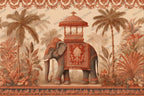 Exotic Elephant Tropical Wallpaper: Peel and Stick Wall Mural - View 6