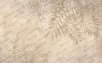 Beige Tropical Leaf Wallpaper: Peel and Stick Wall Mural - View 6