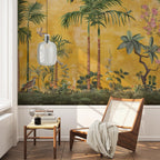 Tropical Jungle Animals Wallpaper: Peel and Stick Wall Mural - View 3