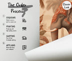 Exotic Elephant Tropical Wallpaper: Peel and Stick Wall Mural - View 5