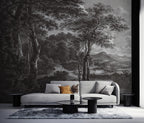 Vintage Forest Landscape Wallpaper: Peel and Stick Wall Mural - View 2