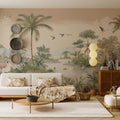 Tropical Jungle Landscape Walpaper: Peel and Stick Wall Mural