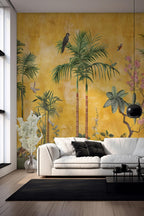 Tropical Jungle Animals Wallpaper: Peel and Stick Wall Mural - View 2