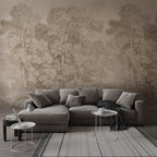 Vintage Woodland Forest Wallpaper: Peel and Stick Wall Mural - View 4