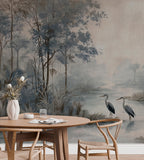 Serene Lake Landscape Wallpaper: Peel and Stick Wall Mural