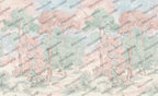 Pastel Woodland Landscape Wallpaper: Peel and Stick Wall Mural - View 5