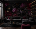 Dark Floral Wallpaper: Black Rose Wall Mural, Peel & Stick