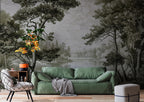 Vintage Forest Peel and Stick Wallpaper, Scenic Landscape Wall Mural, Nature Removable Wallpaper - View 5
