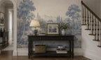 Vintage Toile Peel and Stick Wallpaper, Blue Scenic Wall Mural - View 4