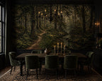 Woodland Wallpaper, Forest Path Mural, Scenic Nature Decor, Custom Size - View 4