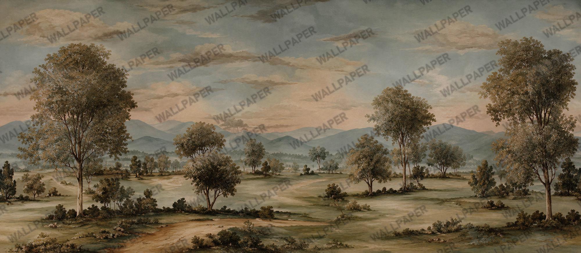 Pastoral Landscape Wallpaper-Countryside Wall Mural-Custom Size Wallpaper - View 2