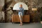 Tropical Leaf Peel and Stick Wallpaper, Boho Jungle Wall Mural, Neutral Botanical Removable Wallpaper - View 4
