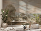 Vintage Landscape Wallpaper - French Countryside Wall Mural - Custom Size Wallpaper - View 2