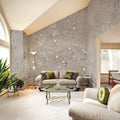 Mink Chinoiserie Wallpaper : Blossom Branch Birdcage Mural