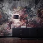 Smoky Peony Wallpaper : Abstract Burgundy Floral Mural