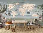 Pirate World Map Wallpaper : Sage Kids Map Mural
