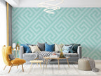 Greek Key Wallpaper : Black And Gold Meander Pattern - View 4
