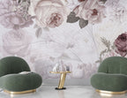 Soft Rose Peony Wallpaper : Pastel Floral Mural - View 3