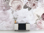 Soft Rose Peony Wallpaper : Pastel Floral Mural - View 4