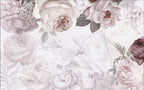 Soft Rose Peony Wallpaper : Pastel Floral Mural - View 2