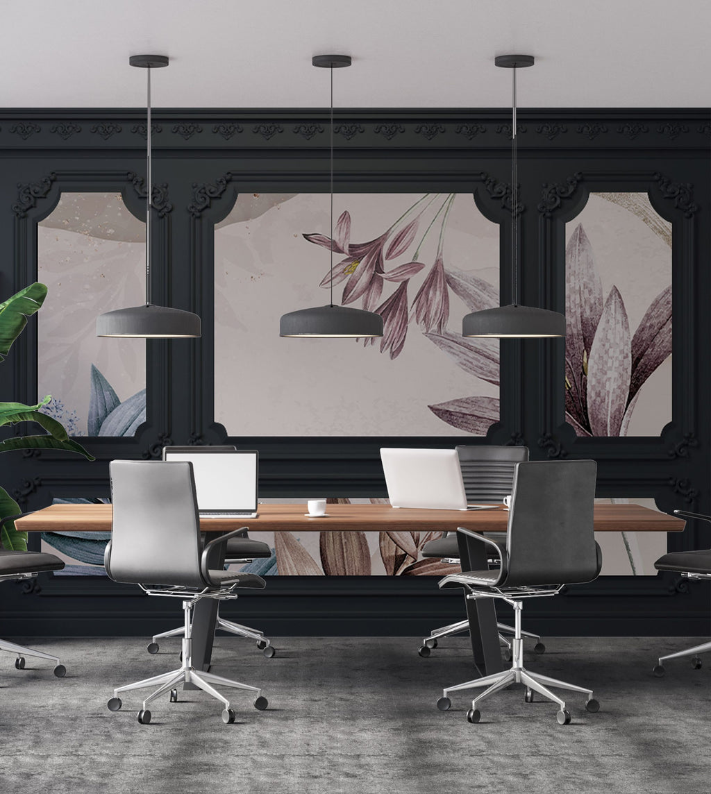Framed Snowdrop Wallpaper : Classic Panel Floral Mural