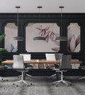 Framed Snowdrop Wallpaper : Classic Panel Floral Mural