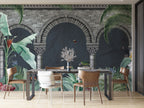 Jungle Arches Wallpaper : Stone Columns Tropical Mural - View 2