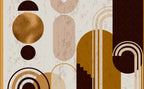Mustard Arch Boho Wallpaper : Mid-Century Geometric Mural - View 2