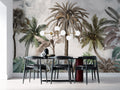 Vintage Palm Tree Wallpaper : Neutral Tropical Jungle Mural