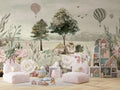 Watercolor Safari Lion Wallpaper : Savanna Animals Mural