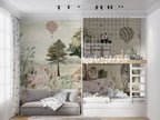 Watercolor Safari Lion Wallpaper : Savanna Animals Mural - View 3